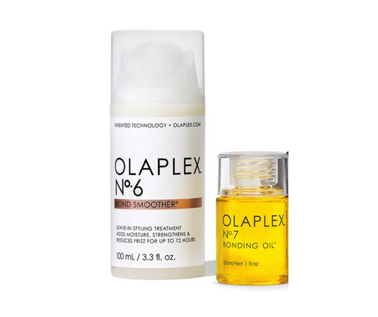 Olaplex Iconic Styling Duo con No.6 y No.7 para frizz brillo suavidad y protección térmica