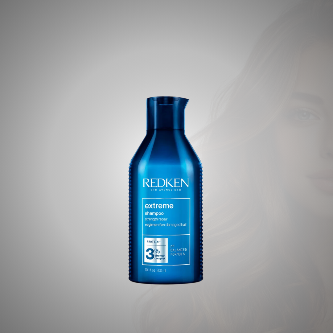 Redken Extreme Shampoo, shampoo profesional fortalecedor para cabello dañado y quebradizo que ayuda a reducir el quiebre, fortalecer la fibra capilar y mejorar la resistencia del cabello.