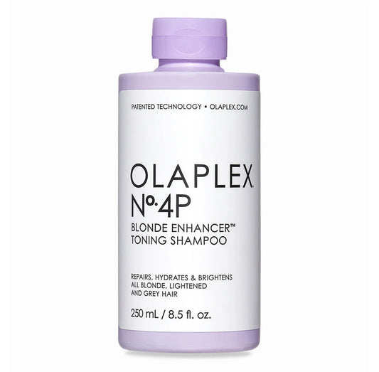Olaplex Nº4P Blonde Enhancer Toning Shampoo shampoo violeta para cabello rubio decolorado gris canoso o con balayage