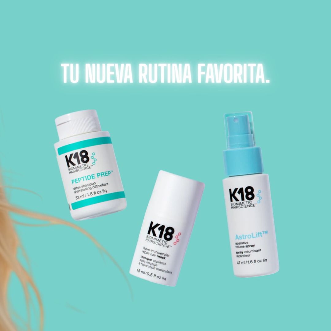 ¿Quieres Probar K18 Sin Gastar Mucho?  El Future Fave Minis Kit es el Primer Paso Inteligente para Transformar tu Cabello"