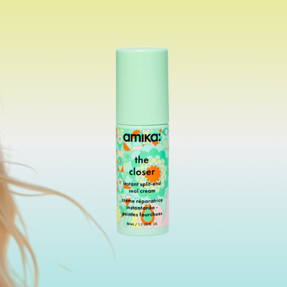 Amika The Closer Instant Repair Cream, crema reparadora para cabello dañado, tratamiento sin enjuague Amika, reparación capilar, anti frizz, cabello fuerte y saludable,
