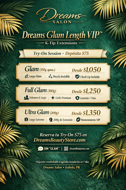 Diagnóstico VIP para Extensiones K-Tip – Dreams Glam Length