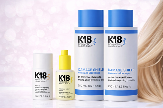 K18 Kit Reparación Capilar Completa | Shampoo + Conditioner + Mask + Oil | Cabello Dañado y Balayage