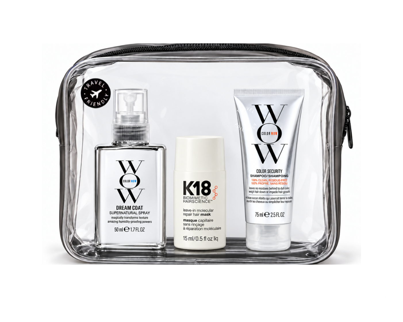 Kit Travel Size para Cabello K18 + Color Wow | Reparación y Anti-Frizz
