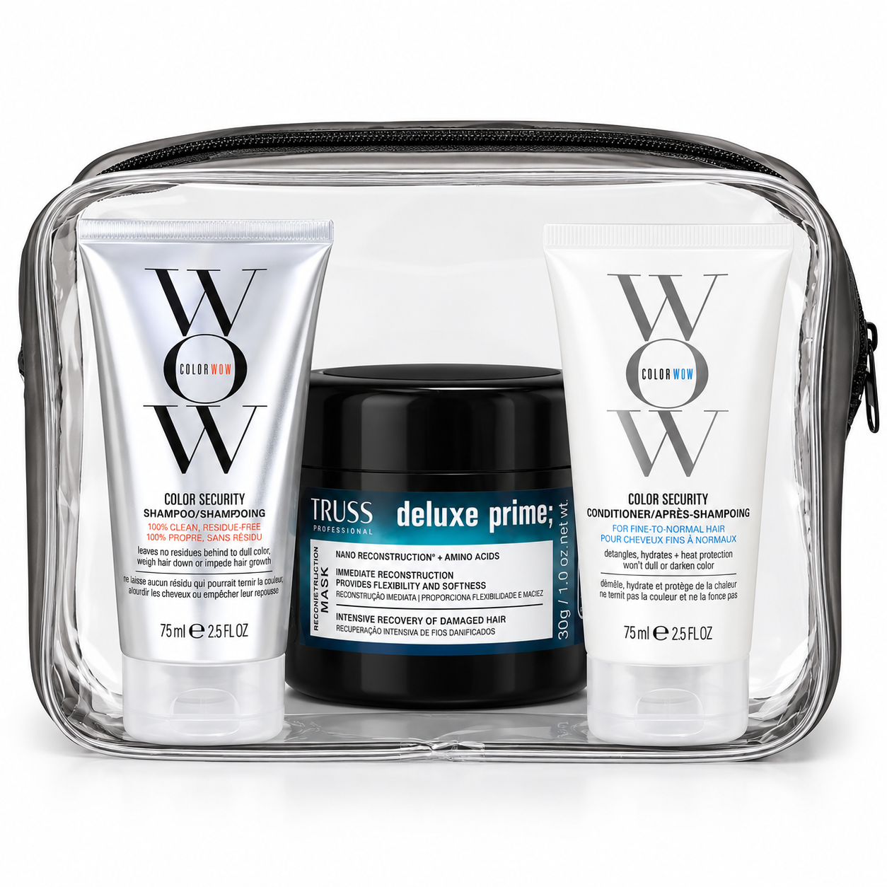 Kit Travel Size Color Wow + TRUSS Deluxe Prime | Reconstrucción Capilar