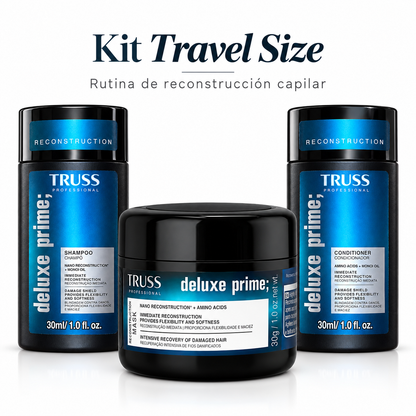 Kit Travel Size TRUSS Deluxe Prime | Reconstrucción Capilar 3 Pasos