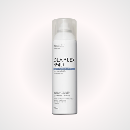 OLAPLEX N°4D Dry Shampoo Clean Volume Detox 6.3oz, shampoo seco que refresca el cabello, absorbe el exceso de grasa y ayuda a mantener una sensación de limpieza y volumen.