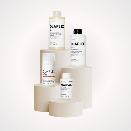 para el cuidado, reparación y fortalecimiento del cabello dañado, quebradizo y tratado químicamente, diseñados para mejorar la salud, suavidad, brillo y resistencia de la fibra capilar. Olaplex Starting Kit – Hair Perfector No.3 + Bond Maintenance Shampoo No.4 + Bond Maintenance Conditioner No.5 + Bond Smoother No.6