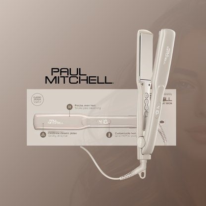 ¿Quieres un cabello liso, brillante y sedoso sin tener que pasar la plancha una y otra vez?
La herramienta adecuada puede hacer toda la diferencia.

La Paul Mitchell Smooth+ es una plancha profesional de cerámica diseñada para ofrecer un deslizamiento suave, una distribución uniforme del calor y un acabado impecable. Sus placas de cerámica ayudan a reducir el frizz, aumentar el brillo y proteger la fibra capilar durante el estilizado, permitiéndote crear alisados perfectos, ondas suaves o rizos 