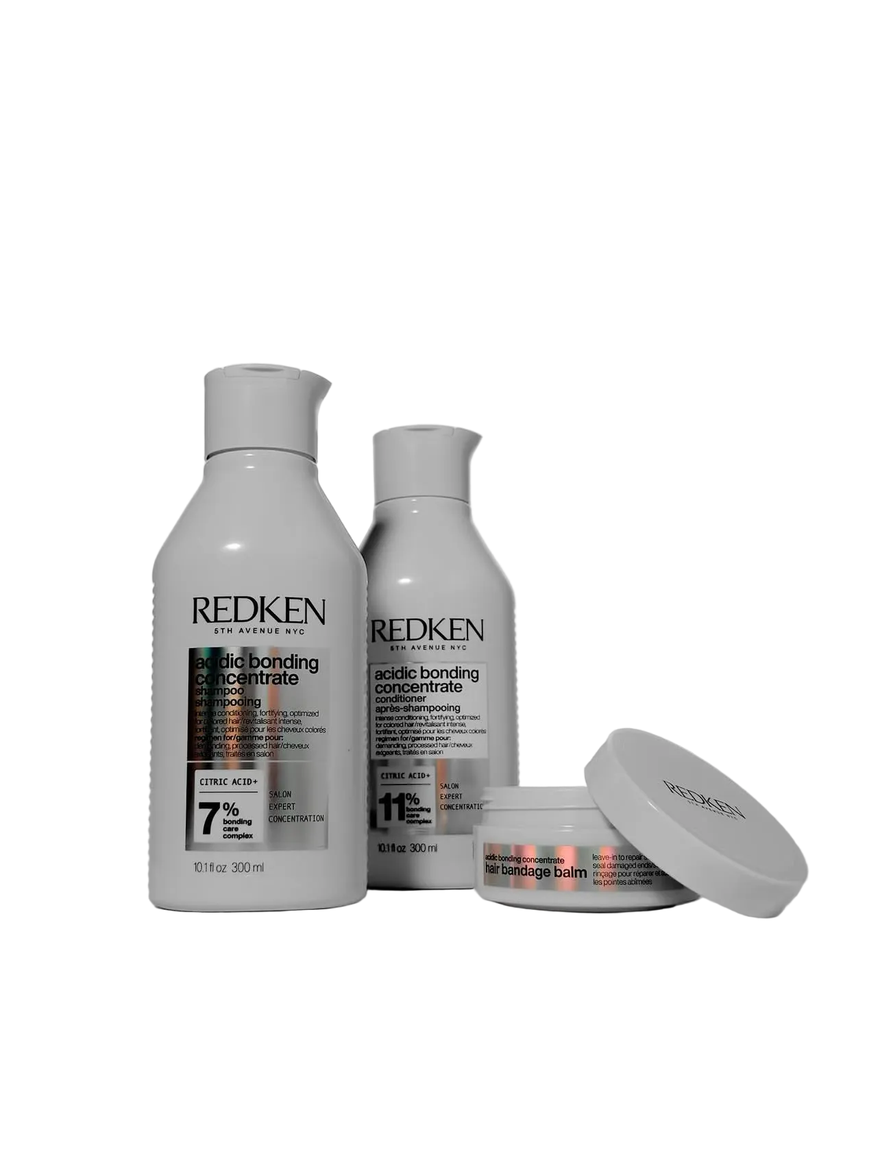 Redken Acidic Bonding Concentrate Split-End Repair Trio para cabello dañado y puntas abiertas