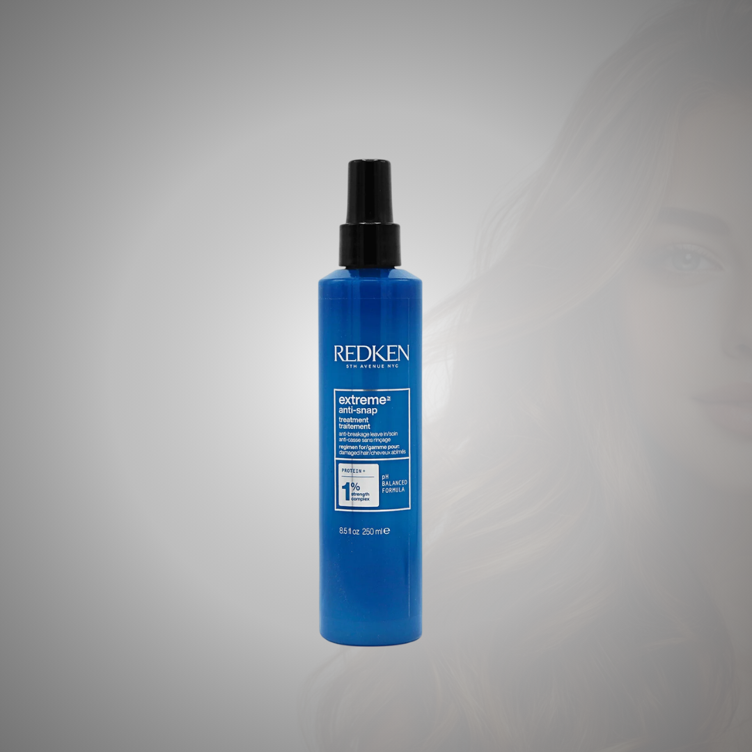 Redken Extreme Anti-Snap Anti-Breakage Leave-In Treatment, tratamiento profesional sin enjuague para fortalecer el cabello dañado, reducir el quiebre y proteger la fibra capilar durante el peinado.