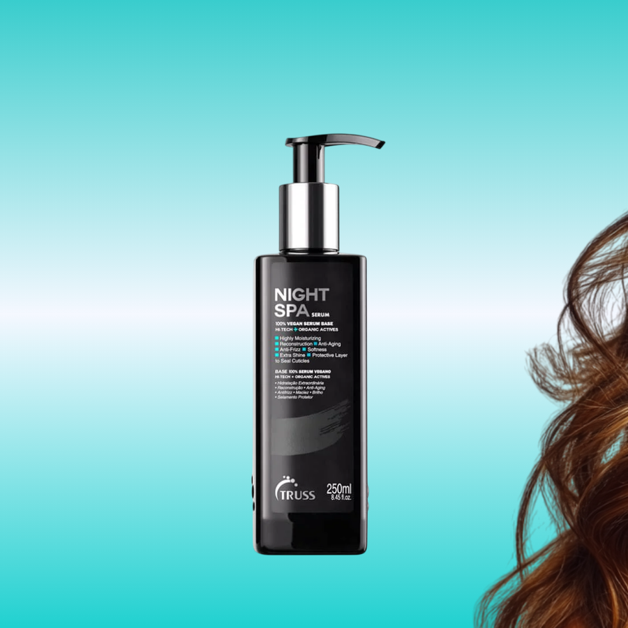 Tratamiento nocturno ayuda a restaurar la hidratación, mejorar la elasticidad y sellar la cutícula capilar, reduciendo la resequedad y el frizz. También aporta brillo, suavidad y una textura más sedosa al despertar.
Cabello más suave al despertar
Menos frizz y resequedad
Más brillo y sedosidad
Mejor textura y manejabilidad
Cabello con apariencia más saludable
Tratamiento intensivo sin esfuerzo
Perfecto para ti si tienes:

Cabello seco, opaco, con frizz, decolorado, teñido o maltratado por herramientas de ca