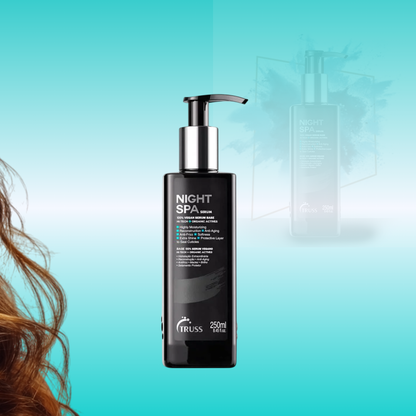 Tratamiento nocturno ayuda a restaurar la hidratación, mejorar la elasticidad y sellar la cutícula capilar, reduciendo la resequedad y el frizz. También aporta brillo, suavidad y una textura más sedosa al despertar.
Cabello más suave al despertar
Menos frizz y resequedad
Más brillo y sedosidad
Mejor textura y manejabilidad
Cabello con apariencia más saludable
Tratamiento intensivo sin esfuerzo
Perfecto para ti si tienes:

Cabello seco, opaco, con frizz, decolorado, teñido o maltratado por herramientas de ca