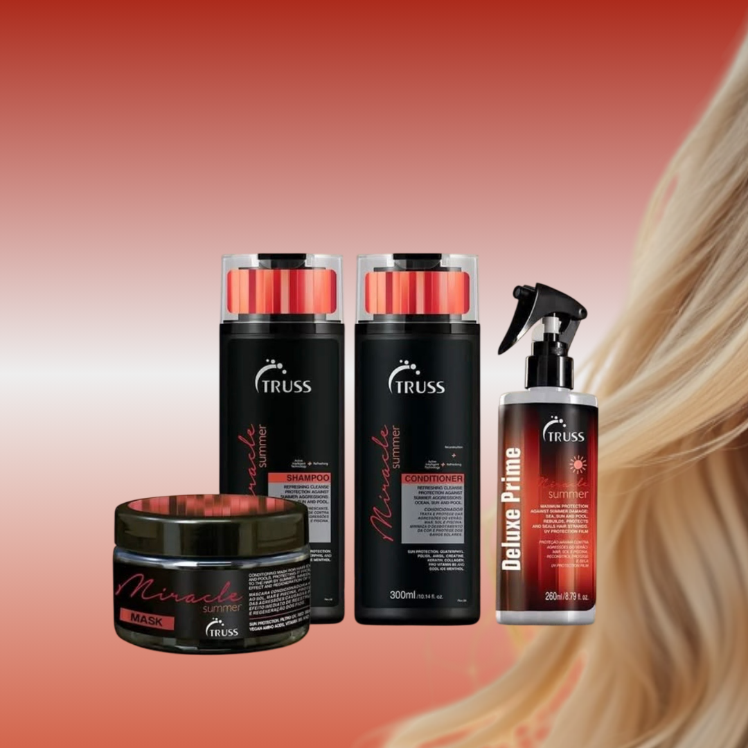 Cabello expuesto al sol, playa o piscina, cabello seco en verano, con frizz o que se maltrata fácilmente.