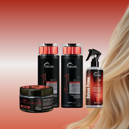 Cabello expuesto al sol, playa o piscina, cabello seco en verano, con frizz o que se maltrata fácilmente.