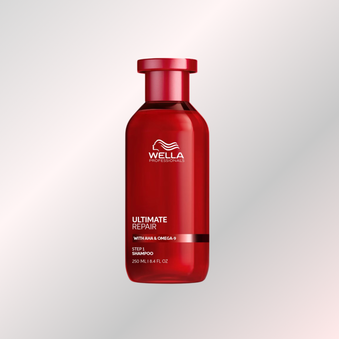 Wella Professionals Ultimate Repair Shampoo, shampoo reparador para cabello dañado, seco, decolorado y tratado químicamente que limpia suavemente mientras ayuda a fortalecer, suavizar y mejorar la apariencia saludable del cabello.