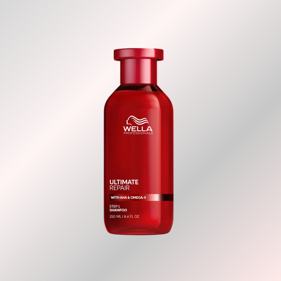 Wella Professionals Ultimate Repair Shampoo, shampoo reparador para cabello dañado, seco, decolorado y tratado químicamente que limpia suavemente mientras ayuda a fortalecer, suavizar y mejorar la apariencia saludable del cabello.
