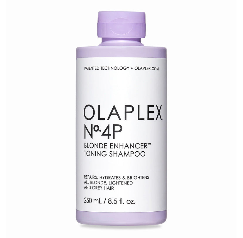 Olaplex Nº4P Blonde Enhancer Toning Shampoo shampoo violeta para cabello rubio decolorado gris canoso o con balayage