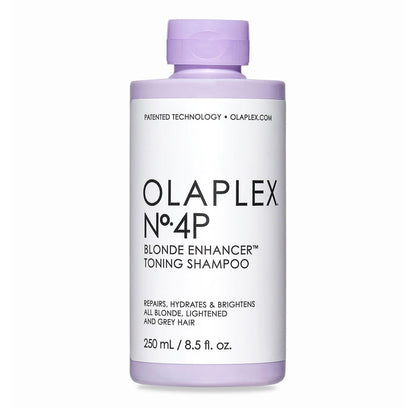 Olaplex Nº4P Blonde Enhancer Toning Shampoo shampoo violeta para cabello rubio decolorado gris canoso o con balayage